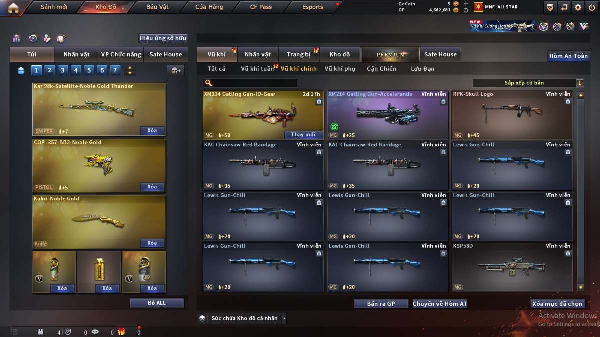 shop acc cf uy tin gia re